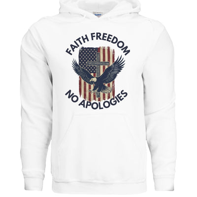 America First No Apologies Hoodie - Bold Patriotic Statement - America First
