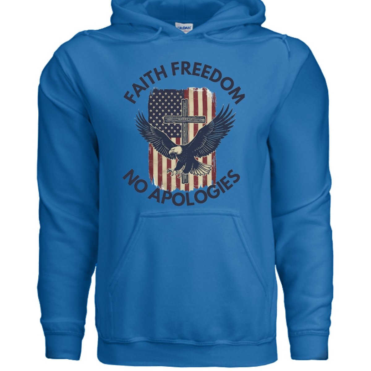 America First No Apologies Hoodie - Bold Patriotic Statement - America First