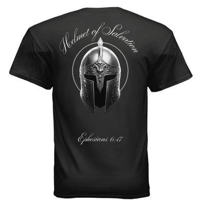 Helmet of Salvation Men's T-Shirt - Armor of God Christian Apparel - T-ShirtAmerica First