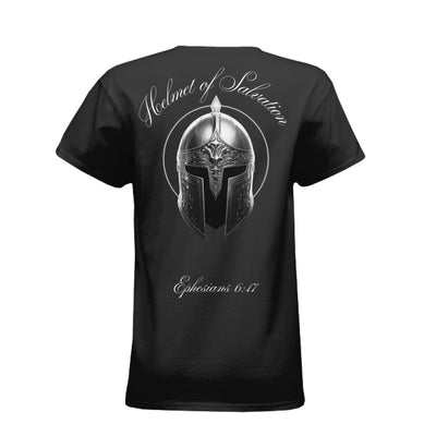 Helmet of Salvation Women's T-Shirt - Armor of God Christian Apparel for Women - T-ShirtAmerica First