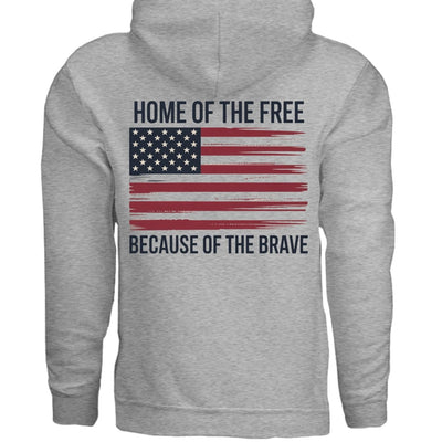Home of the Free Men's Hoodie - Premium Patriotic American Apparel | Soft Cotton Blend - HoodieAmerica First