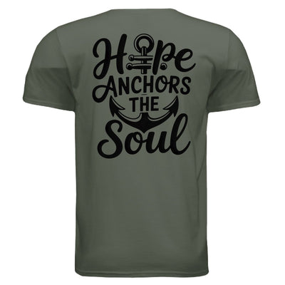 Hope Anchors the Soul T-Shirt - Hebrews 6:19 Christian Faith Apparel | Soft Cotton Tee - T-ShirtAmerica First