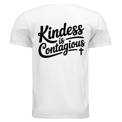 Kindness is Contagious T-Shirt - Inspirational Christian Apparel | Soft Cotton Tee - T-ShirtAmerica First