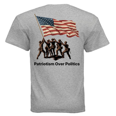 Patriotism Over Politics T-Shirt - Unifying American Values Apparel | USA Cotton Tee - T-ShirtMy Store